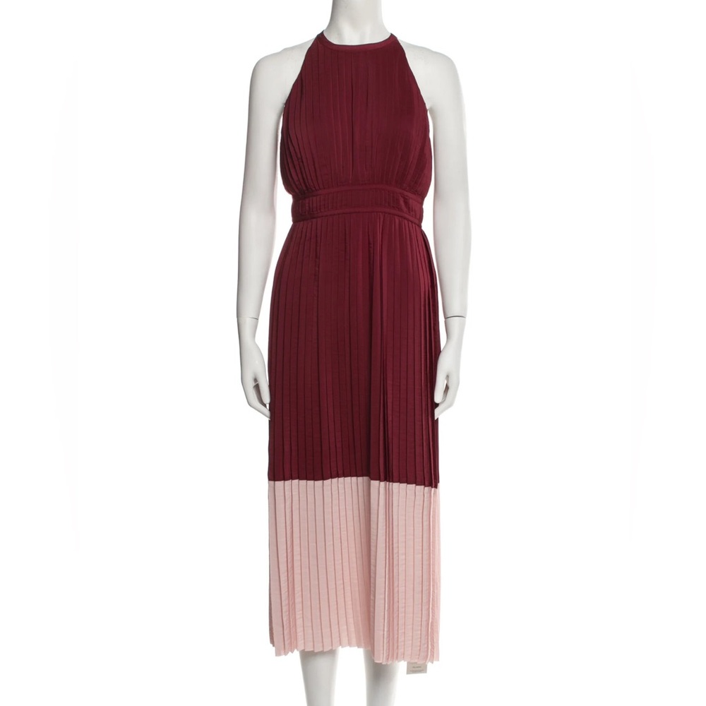 Joie Pleated Halter Colorblock Dress, Size 10 - Picture 4 of 6